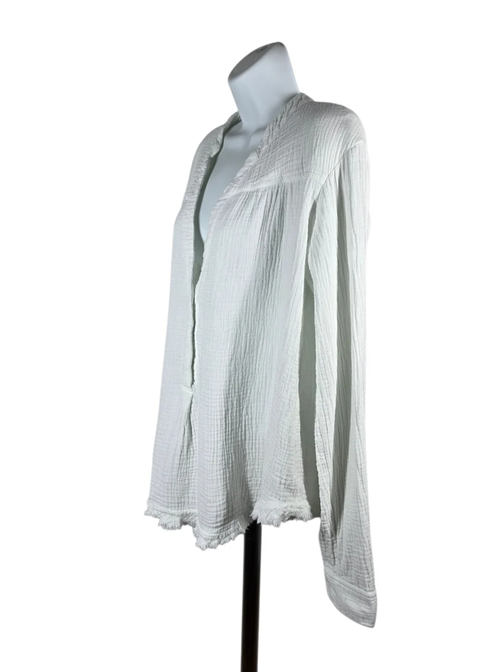FREE PEOPLE GAUZY CRINKLE COTTON BLOUSE